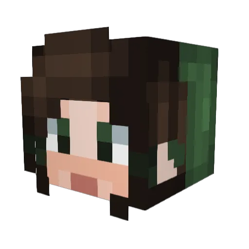 gimmebeans Minecraft avatar head, 3D render