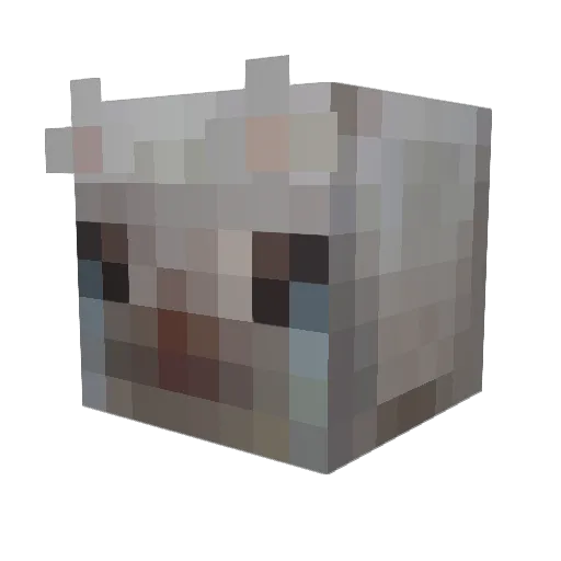 gimozzim Minecraft avatar head, 3D render