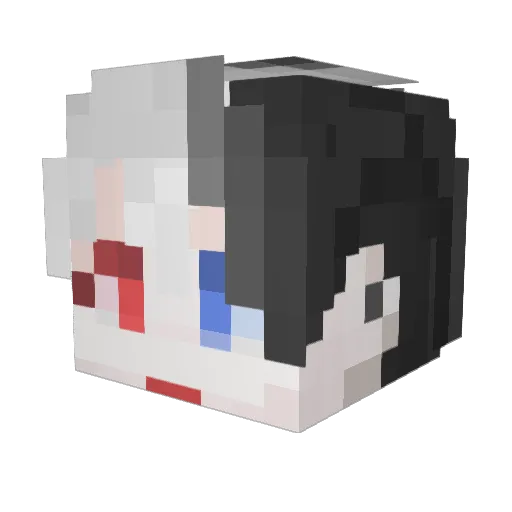 gimria Minecraft avatar head, 3D render