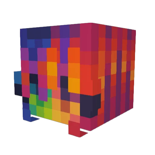 ginadivina Minecraft avatar head, 3D render