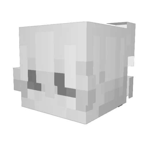ginebra Minecraft avatar head, 3D render