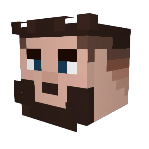 ginette33 Minecraft avatar head, 3D render