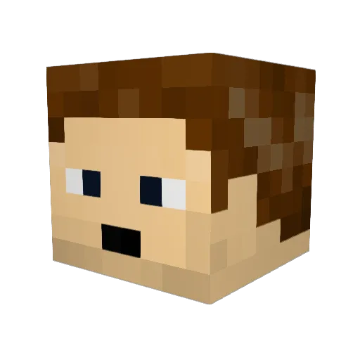 gingeiscoolh Minecraft avatar head, 3D render