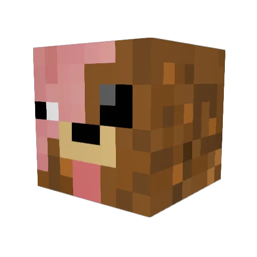 gingelego Minecraft avatar head, 3D render