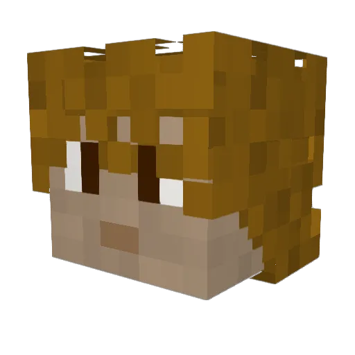 ginger_dude Minecraft avatar head, 3D render