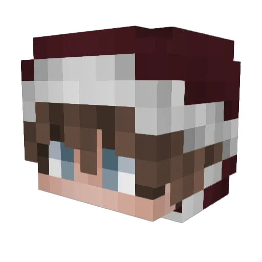 ginger_piernik Minecraft avatar head, 3D render