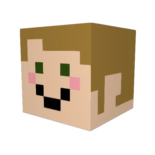 ginger_sweet08 Minecraft avatar head, 3D render