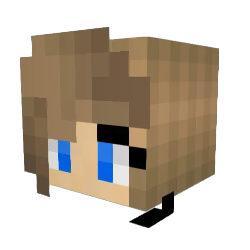 gingerbooland Minecraft avatar head, 3D render