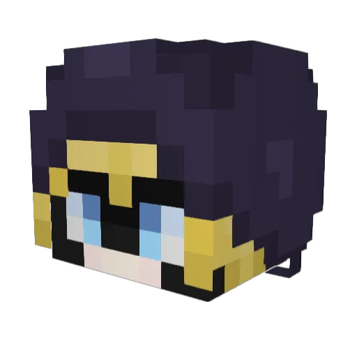 gingerbwead Minecraft avatar head, 3D render