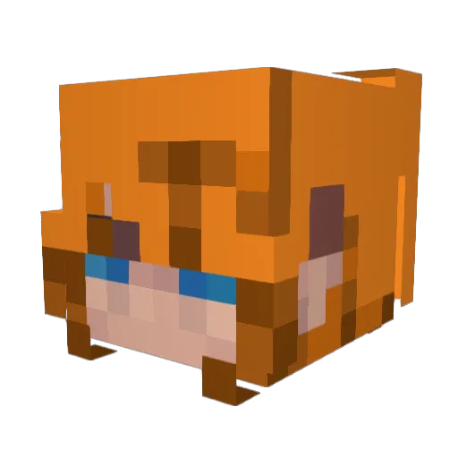 gingercatspirit Minecraft avatar head, 3D render
