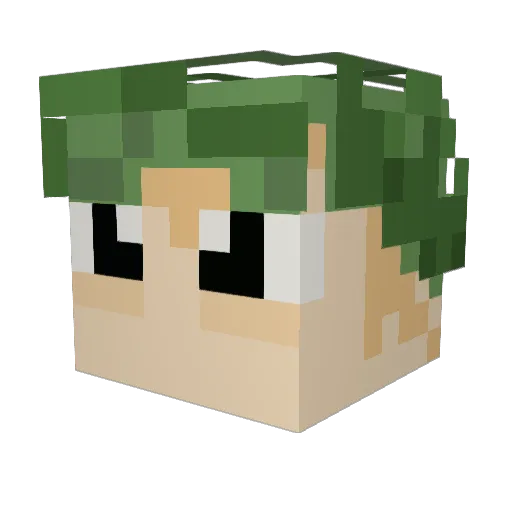 gingergabse Minecraft avatar head, 3D render