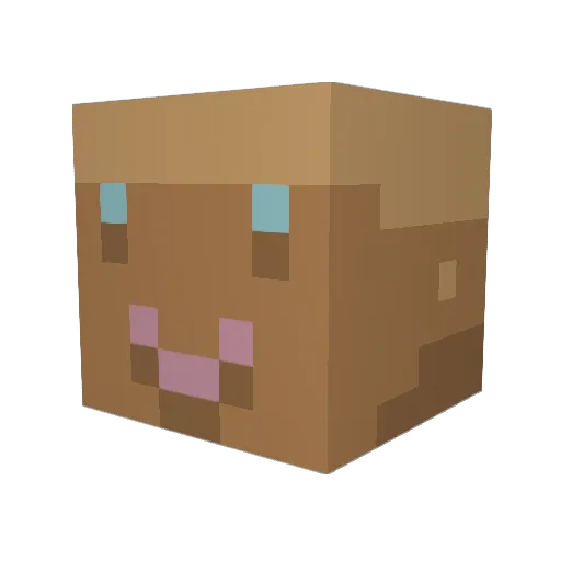 gingergotbread Minecraft avatar head, 3D render