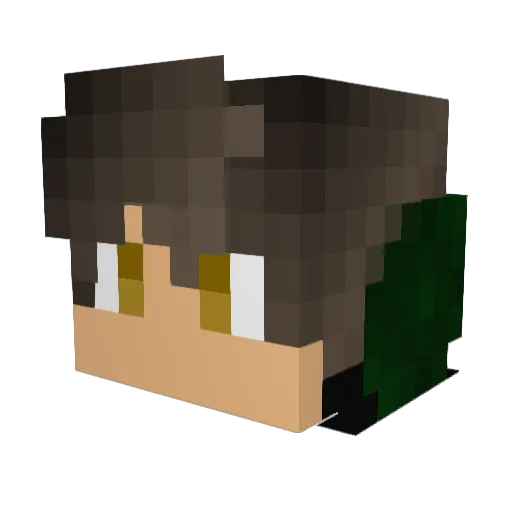 gingerjam Minecraft avatar head, 3D render