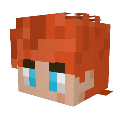 gingerlnnlt Minecraft avatar head, 3D render