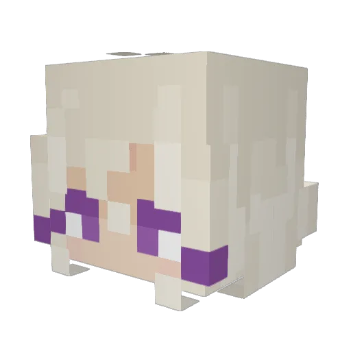 gingermonster Minecraft avatar head, 3D render
