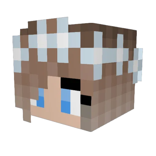 gingerpigdog Minecraft avatar head, 3D render