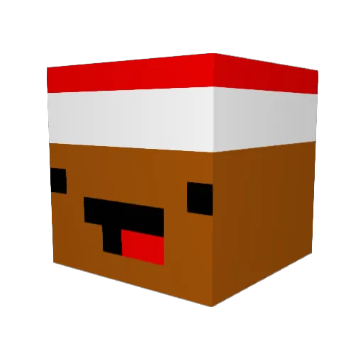 gingersnapmyneck Minecraft avatar head, 3D render