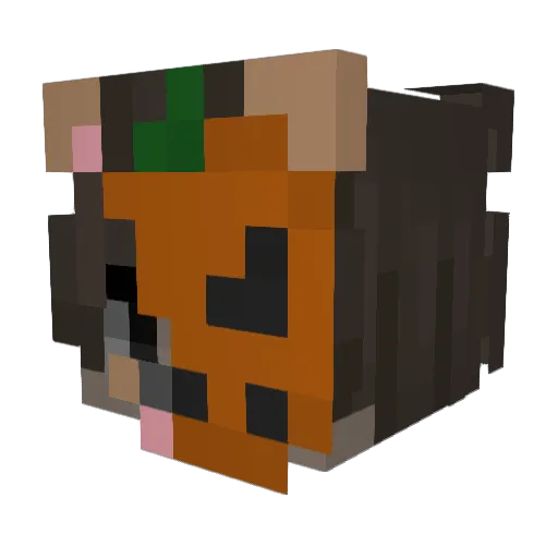 ginjirotchi Minecraft avatar head, 3D render