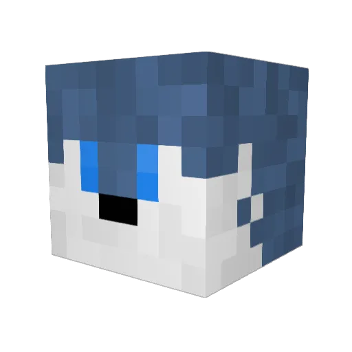 ginkaandryuga Minecraft avatar head, 3D render