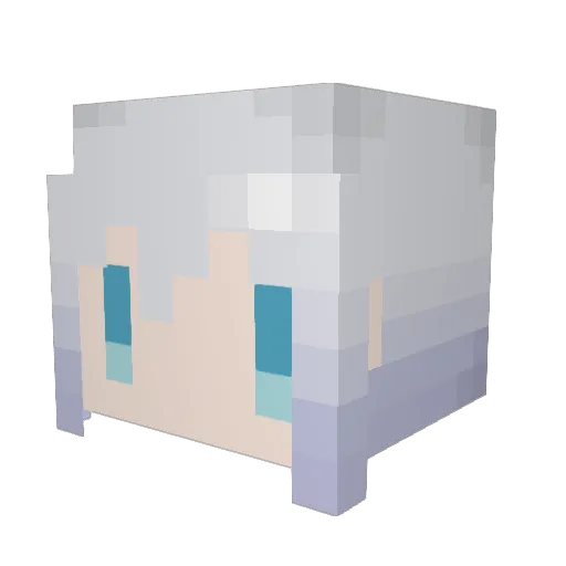 ginnsoul Minecraft avatar head, 3D render