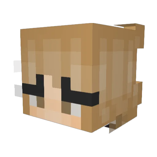 ginnvee Minecraft avatar head, 3D render