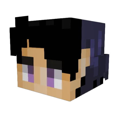 ginojiji Minecraft avatar head, 3D render