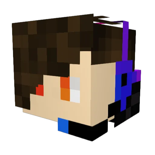 ginormous_nut Minecraft avatar head, 3D render