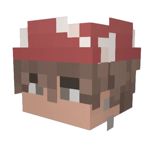 ginormouspens Minecraft avatar head, 3D render