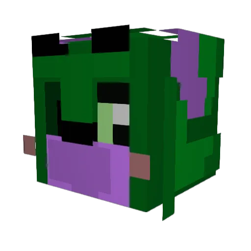 ginsengrose Minecraft avatar head, 3D render