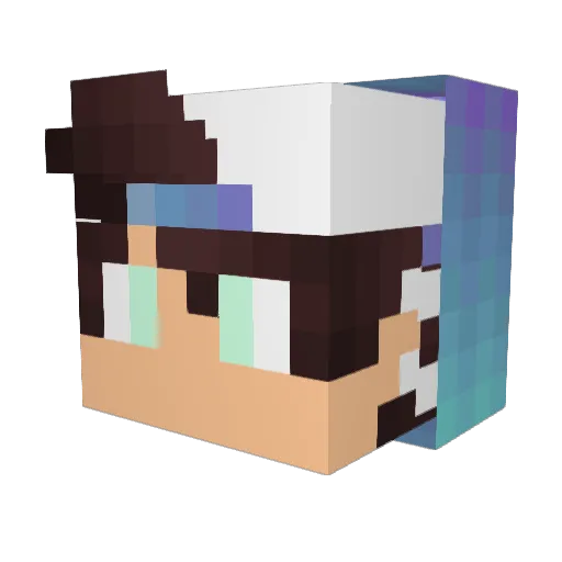 giofoe Minecraft avatar head, 3D render