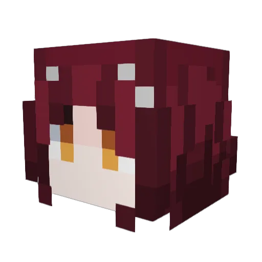 gionro Minecraft avatar head, 3D render