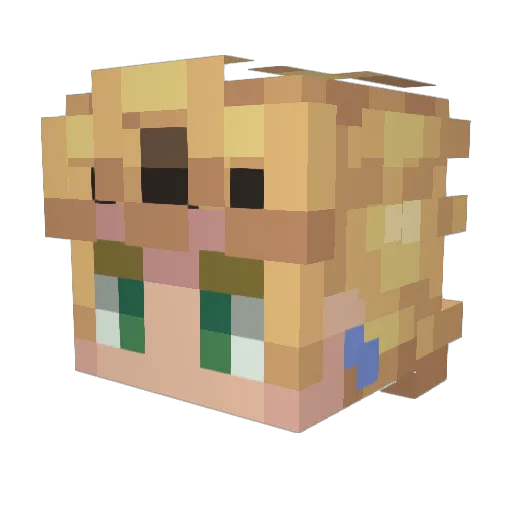 giornosolos Minecraft avatar head, 3D render