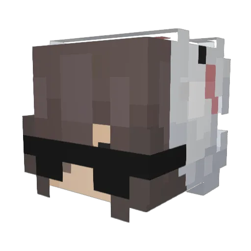 giovikat Minecraft avatar head, 3D render