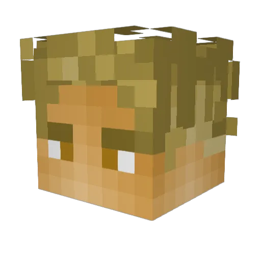 giovixxx Minecraft avatar head, 3D render