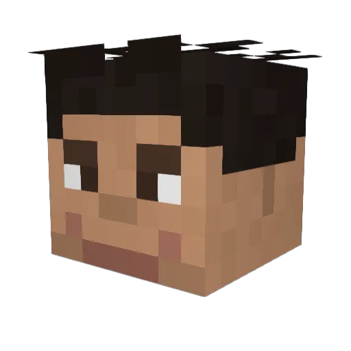 gipdx Minecraft avatar head, 3D render