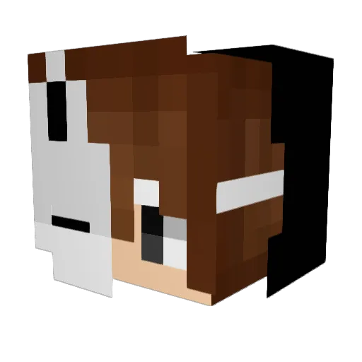 giraffe_ Minecraft avatar head, 3D render