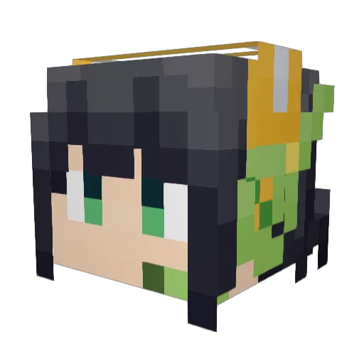 giraryo Minecraft avatar head, 3D render