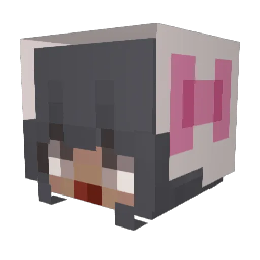 girl2goopy Minecraft avatar head, 3D render