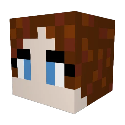 girlelliot Minecraft avatar head, 3D render