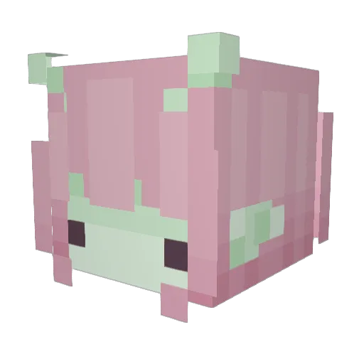 girlexisting Minecraft avatar head, 3D render