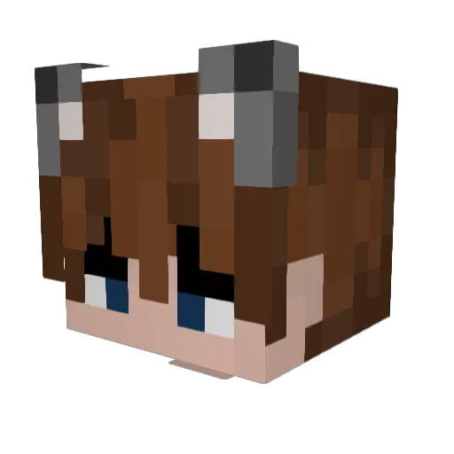 girlfailureallie Minecraft avatar head, 3D render