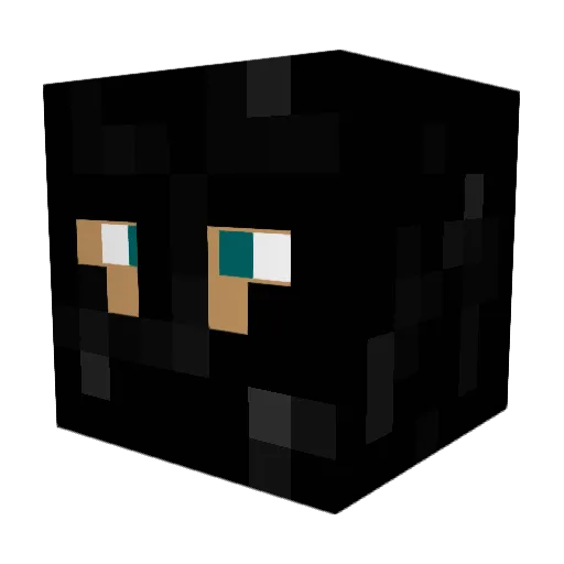 girlick Minecraft avatar head, 3D render
