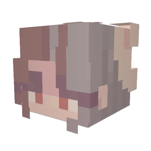 girls_united Minecraft avatar head, 3D render