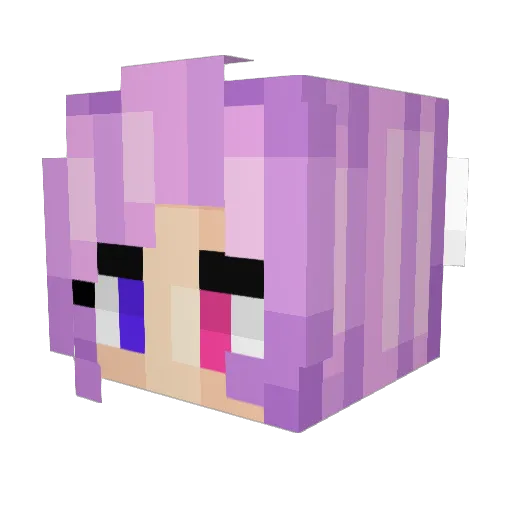 girlthingnova Minecraft avatar head, 3D render