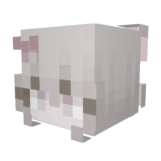 girlwaist Minecraft avatar head, 3D render