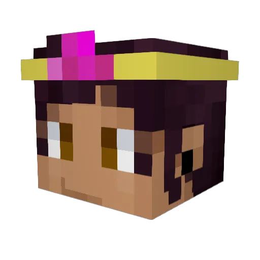 girlwhofiddles Minecraft avatar head, 3D render