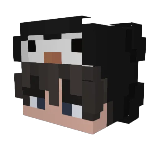 girlypopb Minecraft avatar head, 3D render