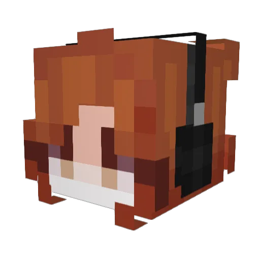 girlysound Minecraft avatar head, 3D render