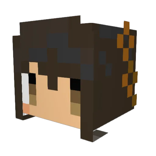 giromaru Minecraft avatar head, 3D render