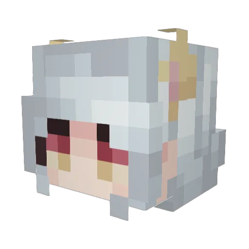 girusion Minecraft avatar head, 3D render